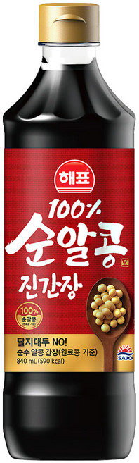 해표 순알콩 진간장, 6개, 840ml
