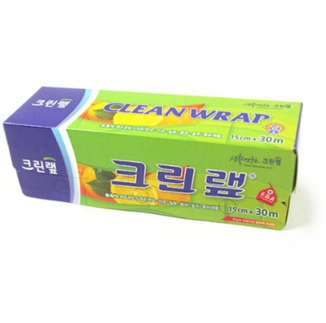 식품 포장용 위생 비닐랩 남은 음식 보관 주방 일회용품 15cm x 30m 업소용랩 식자재포장 위생랩