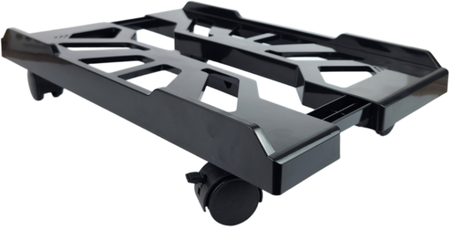 이동식 PC 받침대 폭조절 본체, 1개, 블랙