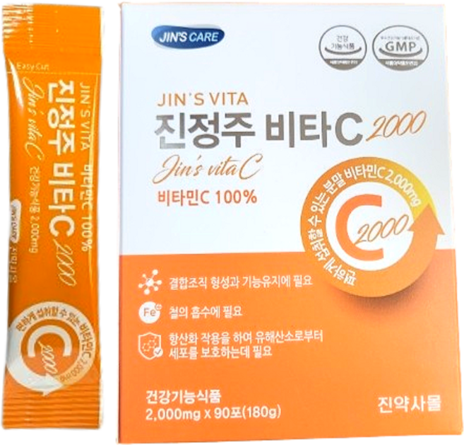 진약사몰 비타C2000 진정주 비타민C2000, 180g, 1개