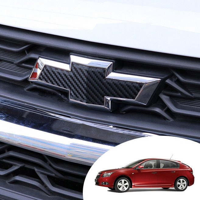 어른킹 크루즈5 쉐보레 보타이 크로스 엠블렘 호환 마스크 포인트 로고 데칼 스티커 자동차 랩핑 시트지, 크루즈5 ~2012(유광블랙), 1개