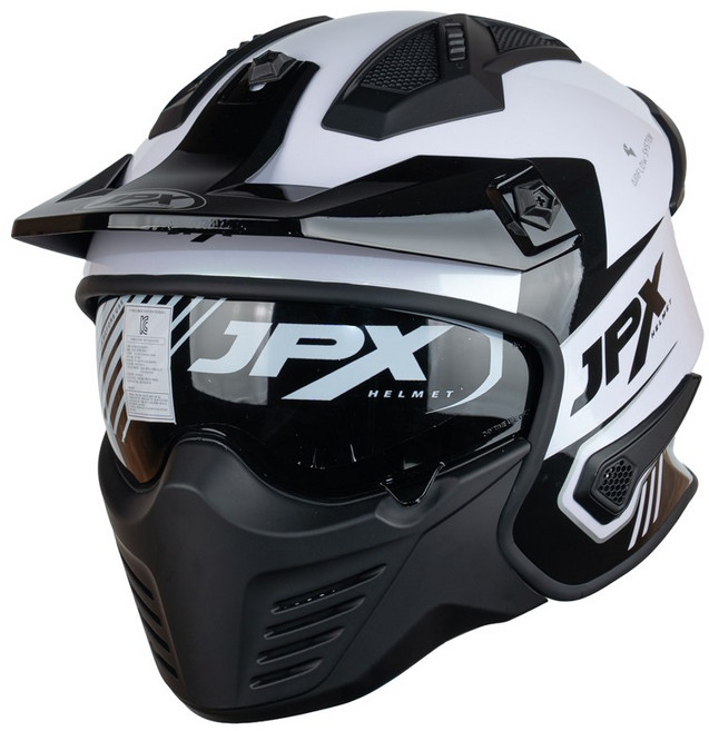 JPX MX-726R 풀페이스 모듈러 바이크 오토바이헬멧 DOT ECE, 04.유광화이트