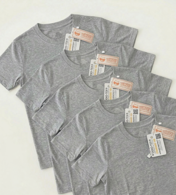 와우코지 5장 면티 30수 무지 라운드 오코텍스 빅사이즈 반팔 티셔츠 남녀공용