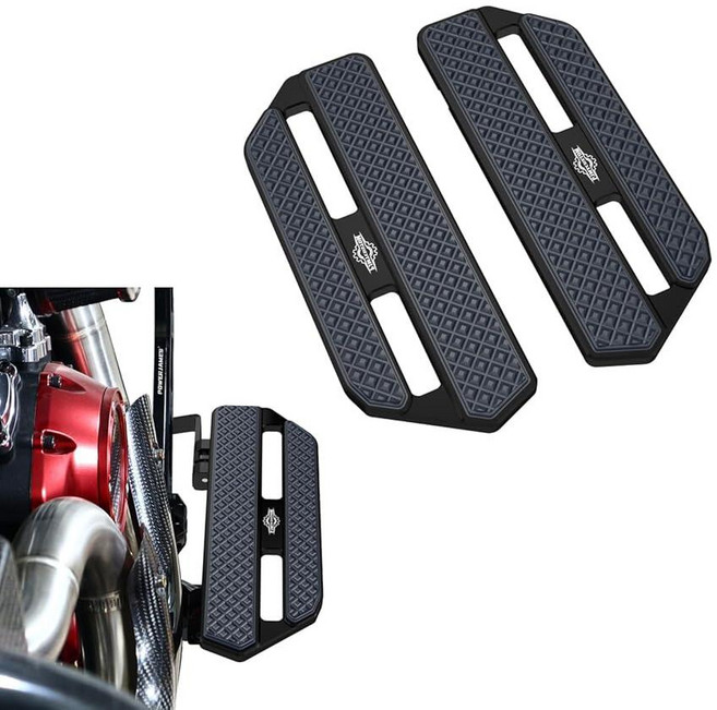 [ 1078556 ] PJMTCUSTOM 라이더의 플로어 보드 풋 페달 알루미늄 및 고무 2023 2024 2025 CVO 로드 글라이드 ST 스트리트 ST와 호환 (블랙), 블랙