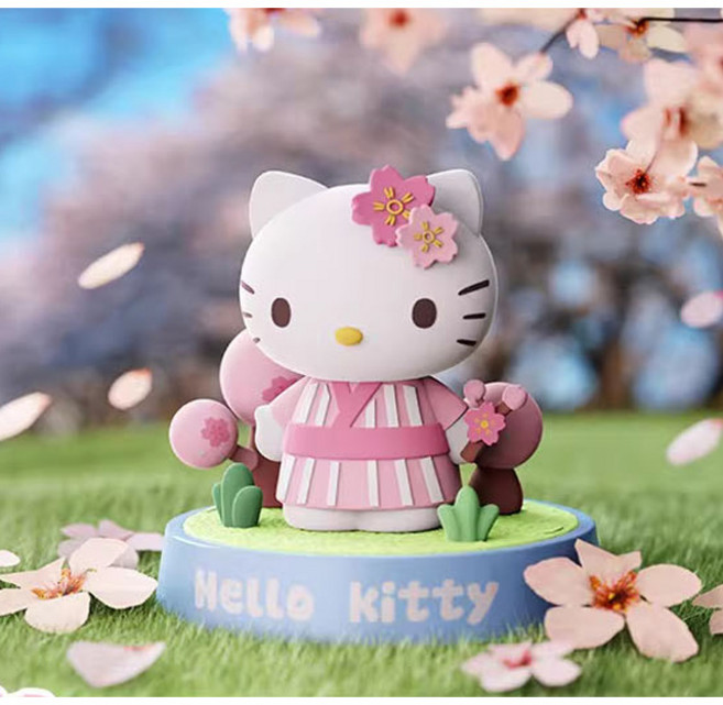 산리오 헬로키티 피규어 고체 방향제, 노랑, 1개, 128g