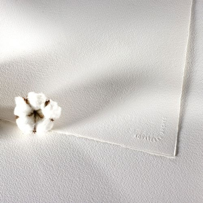 아르쉬 수채화지 순백색 낱장 300g 2절 56x76cm 1포(10장) [옵션선택] 황목 중목, 중목 WI1795040