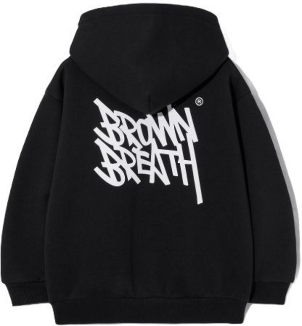 매장상품 BROWNBREATH KIDS 브라운브레스키즈 후드티 KIDS TAG HOODIE(기모)- BLACK 390711