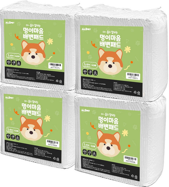 올투펫 강아지 고흡수 논슬립 배변패드, 40개입, 4개
