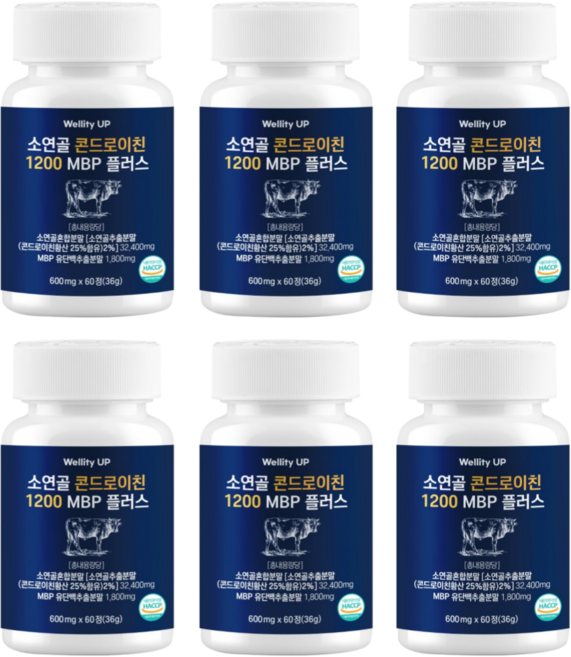 소연골 콘드로이친 1200 MBP 플러스 식약청 HACCP 인증, 6개, 60정
