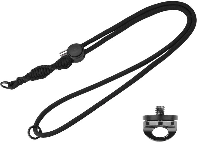 [BRDRC] 액션캠 휴대용 스트랩 | 1/4" 나사 연결 | 카메라 오즈모 포켓3 인스타360 어깨끈 목걸이 악세사리, 1개, PO3014_3 블랙