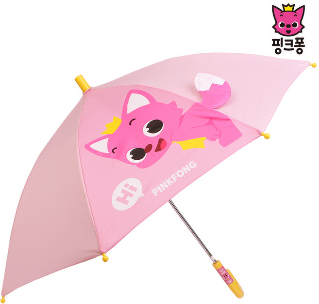 핑크퐁 테일입체 유아 우산 살길이 47cm
