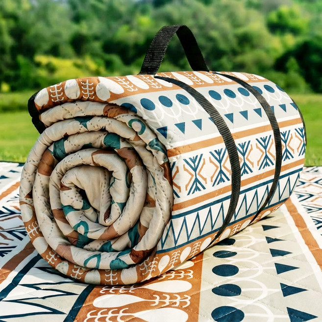 ROYAI ONE 휴대용 방수 방습 캠핑매트 대형 두터운 피크닉매트, 카키