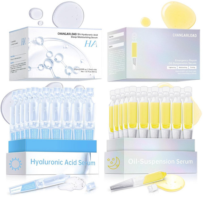 나이아신아마이드 콜라겐 줄기세포 웨이크 네이처 퍼펙션이 포함된 5% 울트라 하이드레이팅 세럼 바이알안티에이징딥 하이드레이팅셀액티베이션-1.5ml*30Pcs 히알루론산 포 페이스, Hyaluronic+Oil, 1, 30