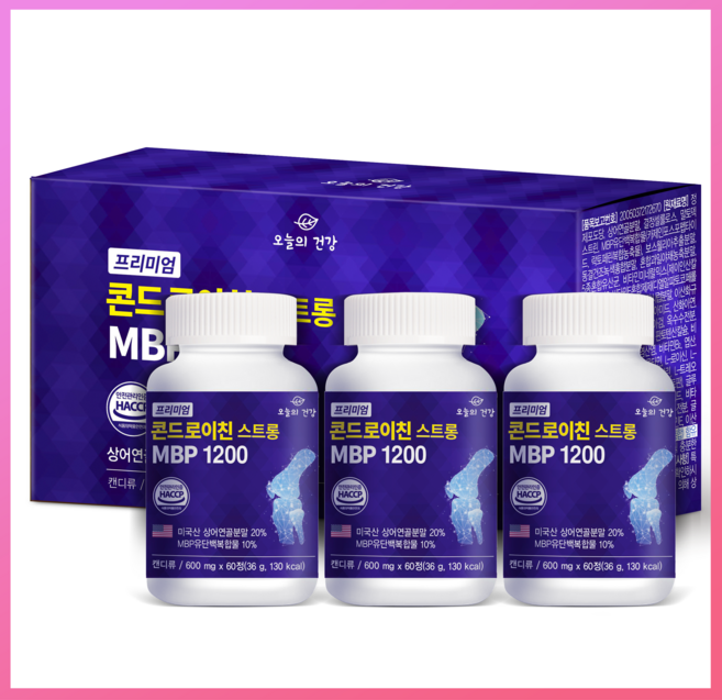 OneuluiGeongang 프리미엄 상어연골 콘드로이친 스트롱 MBP 1200 36g, 3개, 60정