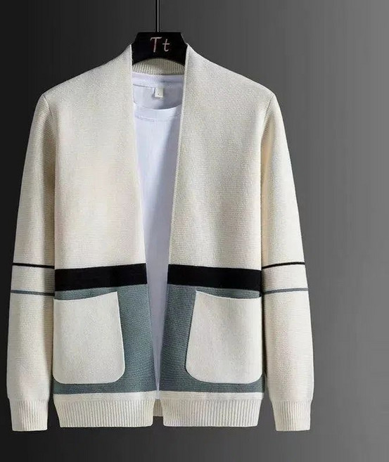 페이준 남자 봄 가을 니트 가디건 포켓 오픈 가디건 ks9710