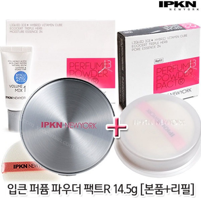 입큰 [히게아]297303 쿠션팩트 입큰 퍼퓸 파우더 팩트 R(모, 모이스트23호본품+리필, 1, 1개