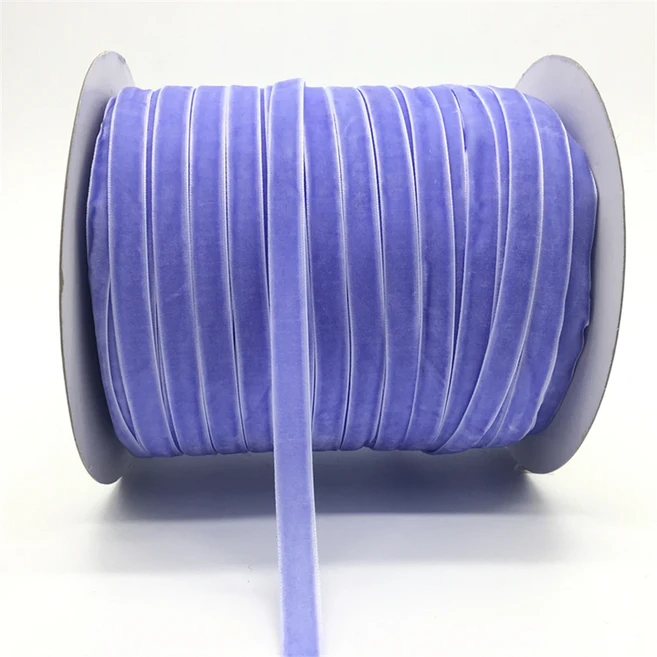 5 야드/로트 3/8 "10mm 부드럽고 편안한 벨벳 리본 머리띠 클립 활 웨딩 크리스마스 장식, 18 Violet