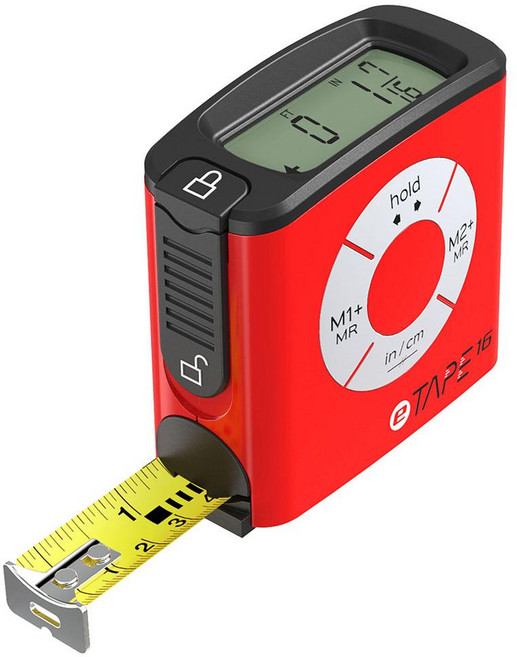 한경공구 코이스 길이 측정 디지털 줄자 19MM X 5M, 1개