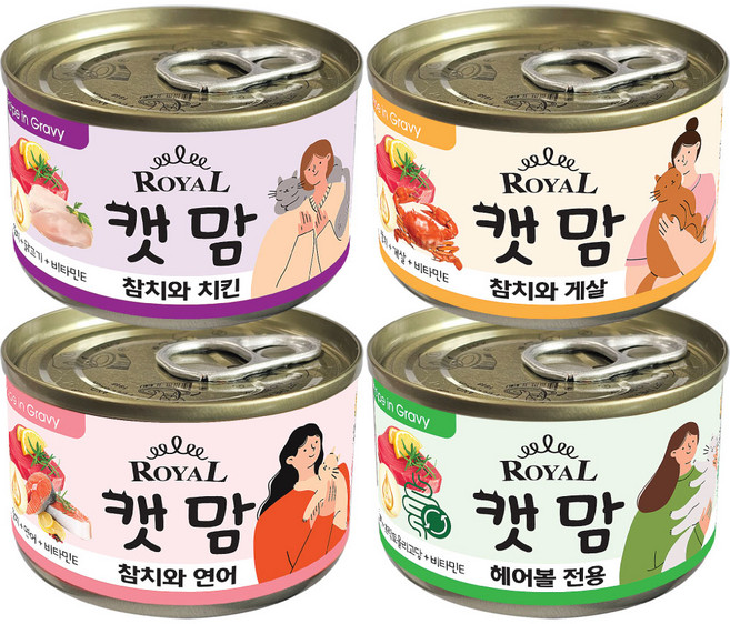 로얄캣맘 콤보 160g, 48개