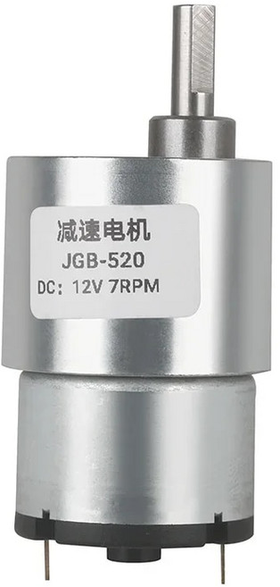 DC 기어 모터 가역 하이 토크 기어 박스 JGB37520 전기 감속 기어 모터 6V 12V 24V 7RPM 960RPM, 1개