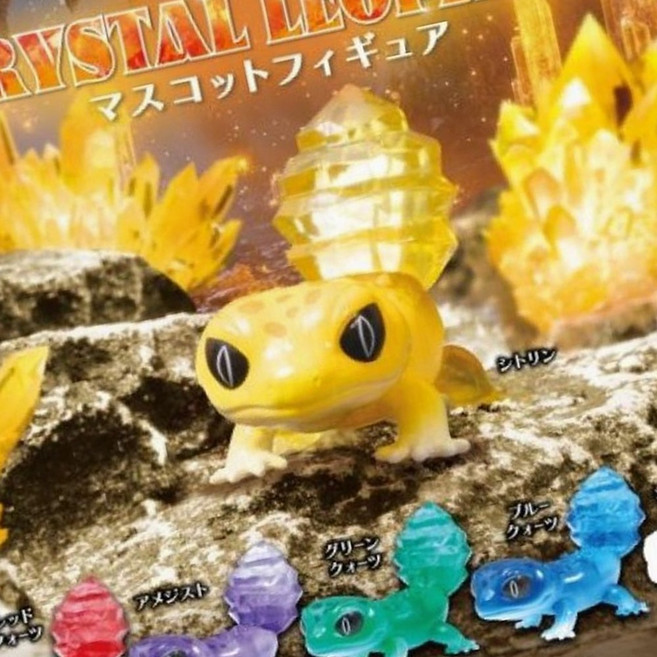 책상 꾸미기 소품 표범 도마뱀 피규어 캡슐 마스코트 크리스탈 미니어처 세트 가챠