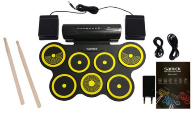 삼익악기 폴더블 롤 전자드럼패드 SERD-1PLUS, 01 옐로우 SERD-1PLUS(풀세트), 1개