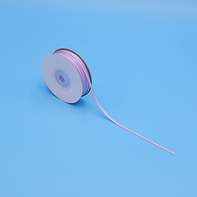 세모쇼핑백 고급 얇은 공단리본 꽃집 선물 포장리본 포장끈, 1개, 3mm X 45M, 퍼플