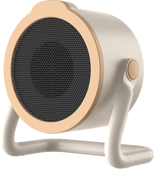 소형 온풍기 미니히터 탁상용 전기난로 기숙사 사무실용, 아이보리