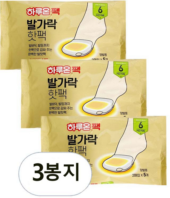 하루온팩 발가락 붙이는 발핫팩, 30개