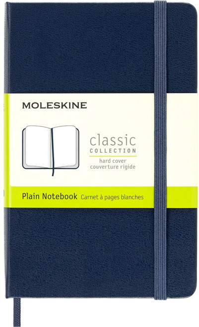 MOLESKINE 經典硬殼空白筆記本, 藍, 1個