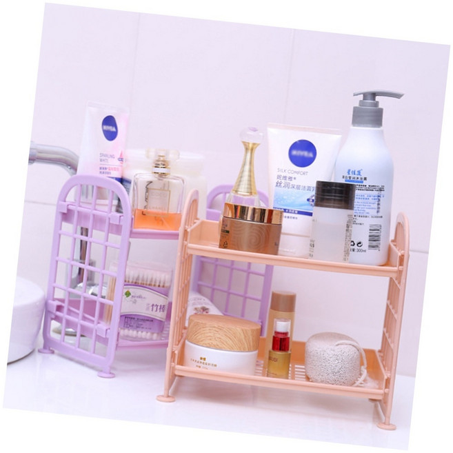 DSGS 플라스틱 2단 조립식 선반 화장실정리대