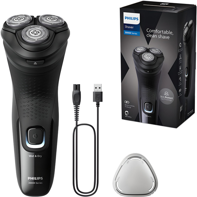 필립스 3000X 시리즈 전기면도기, X3001/00, 딥 블랙
