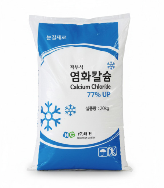 국산 염화칼슘 77% 20kg/저부식 고함량 제설제 제습제, 1개, 20kg