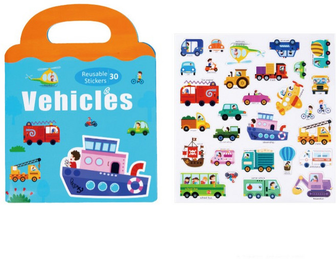 유아 퍼즐 자석 놀이 가방 북 시리즈, 1개, 탈것
