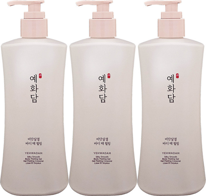 예화담 비단살결 바디 때 필링, 500ml, 3개