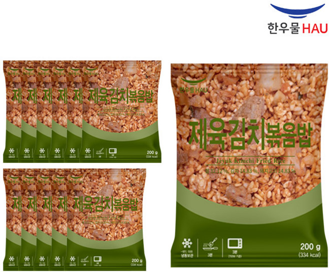 [자연맘스토리] 한우물 제육김치 볶음밥 200g x 12개