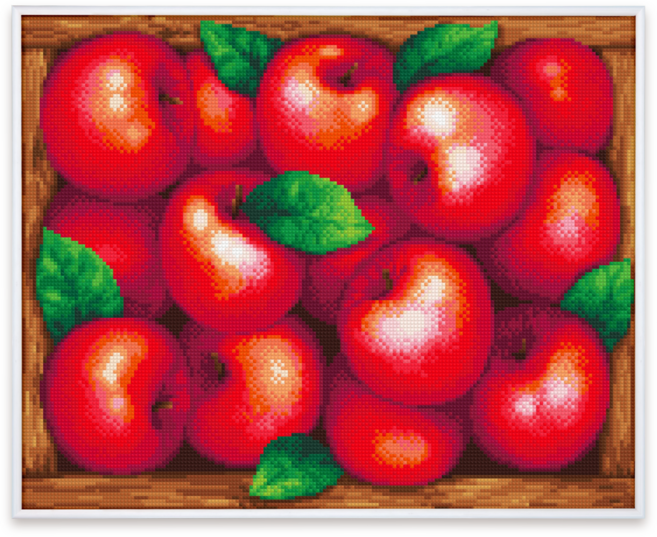 블링블링 보석십자수 슬림액자패키지 50x40cm (AB+원형), 1세트, BL5040-013 (재물홍사과)