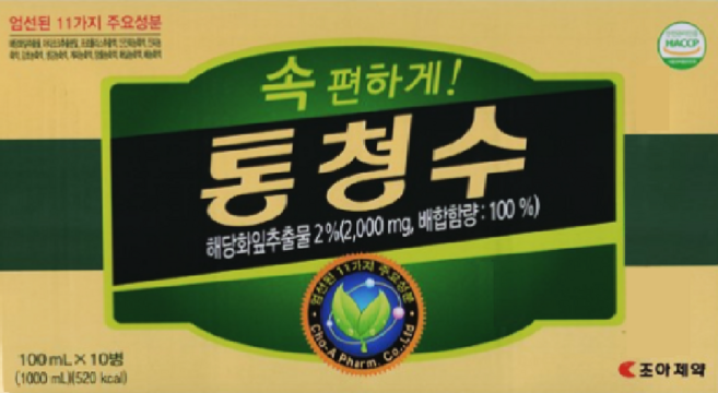 조아제약 통청수 100ml x 10병 해당화잎추출물 속편한, 10개