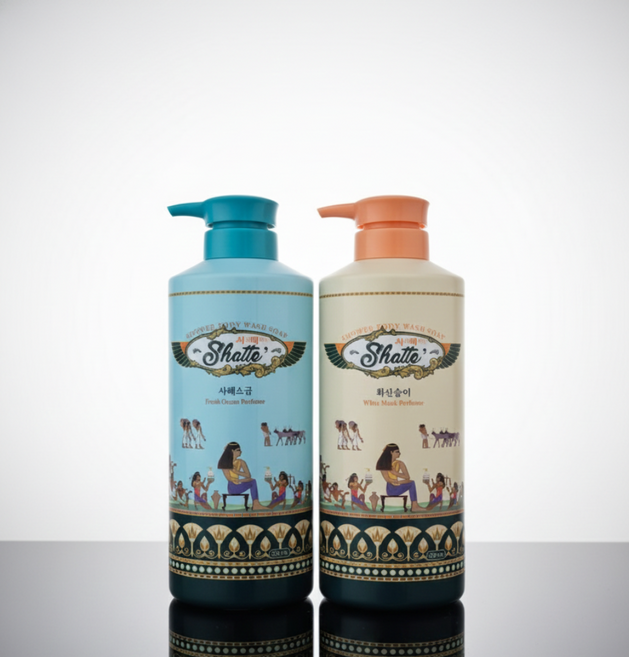 무궁화 샤워때비누/900ml 화산송이1+사해소금1(총2개), 900ml, 2개, 2개입