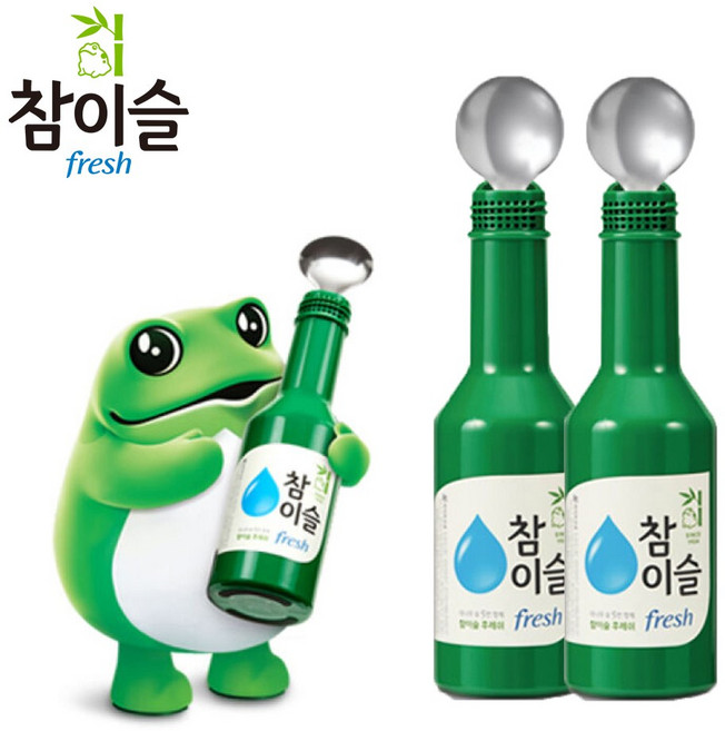 [하이트진로]참이슬 프레시 숟가락 마이크 블루투스 마이크 스피커 2개 (참이슬 컬러잔 4개 증정)