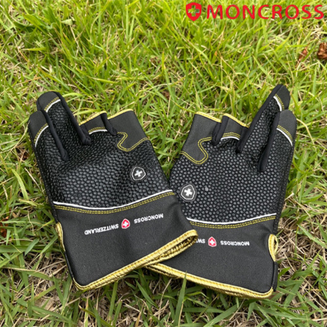 몽크로스 낚시장갑 GFG-301G 3컷장갑 루어장갑, GFB-301B(블랙), 1개