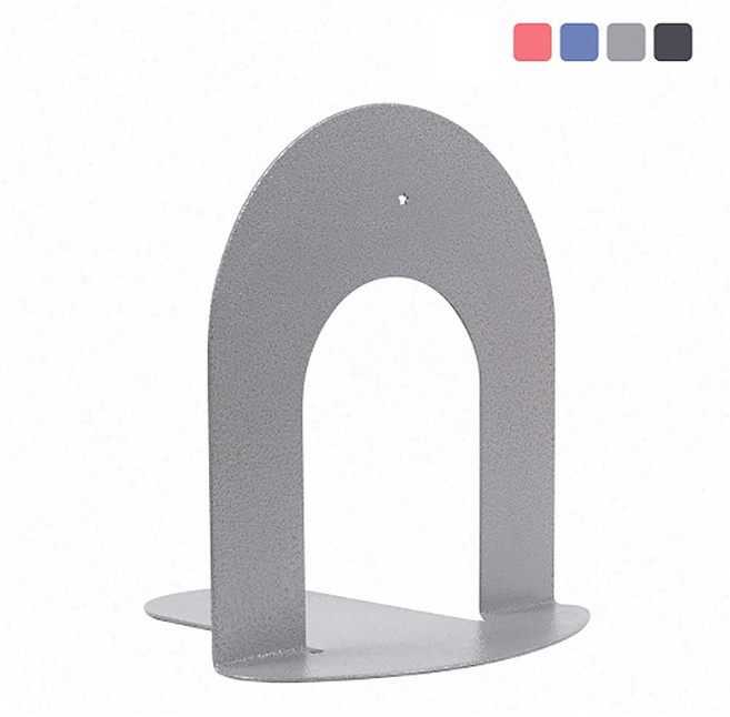 AS MB-107 북엔드 T형 소형 원형 1조 2개 북앤드 북스탠드, 블루