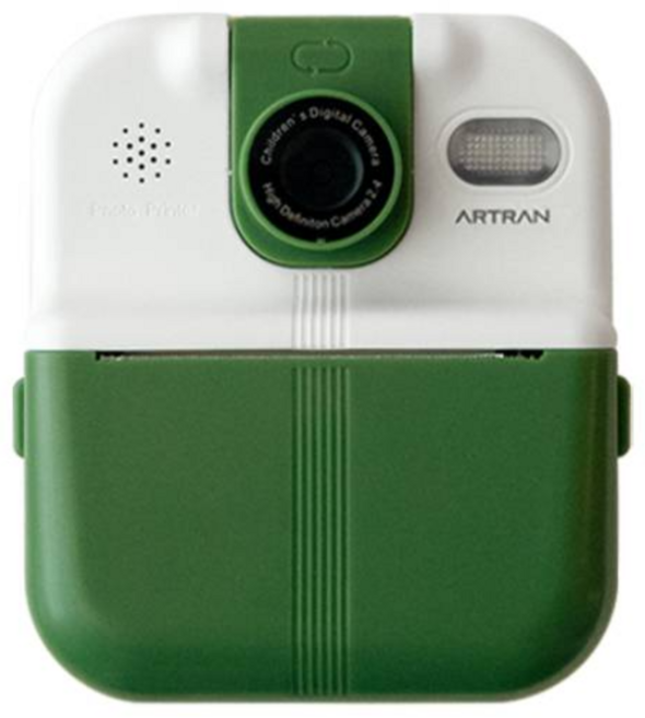아트란 포켓프린트카메라 사진+동영상+프린트 3in1 열전사지카메라 감열식 영수증카메라 Artran_P02, 1개, 그린 ARTRAN_P02
