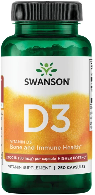 Swanson 스완슨 비타민 D3 2000IU, 250정, 3개 - 쿠팡