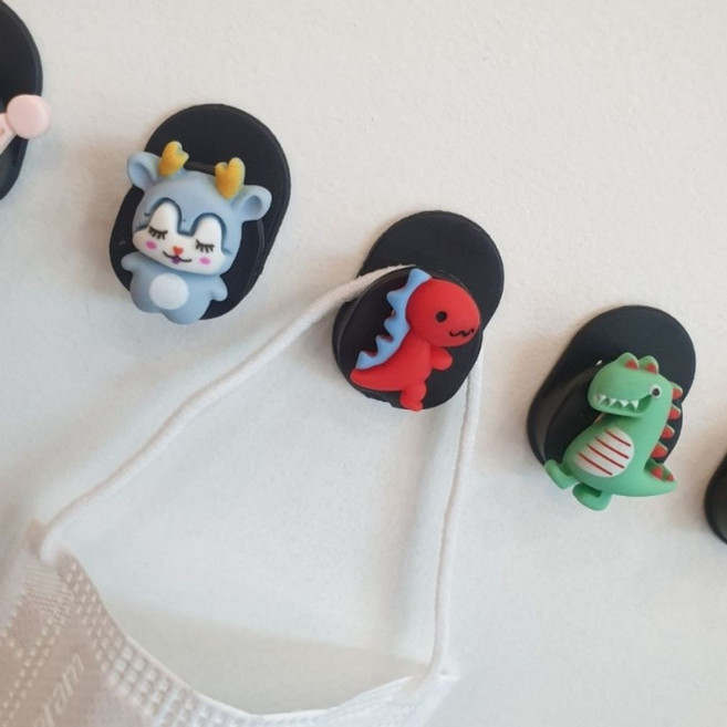 실버미어 현관문 마스크걸이 후크 소품걸이, 얼룩말, 1개