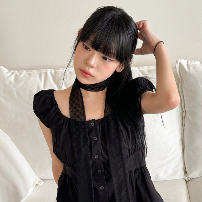 블루씨티 시스루 패턴 메쉬 여름 롱 스카프 머플러