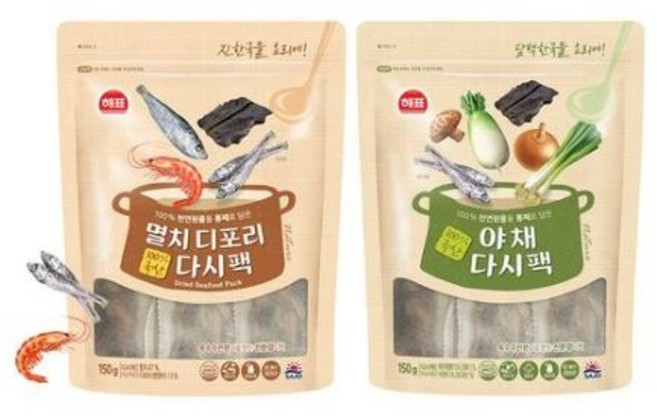 사조해표 다시팩 멸치디포리+야채, 4개, 150g