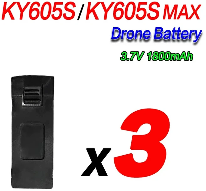 KY605S RC Quadcopte 배터리 액세서리 부품에 대 한 KY605S 최대 드론 배터리 3.7V 1800mAh, [06] KY605S Battery X6, 1개
