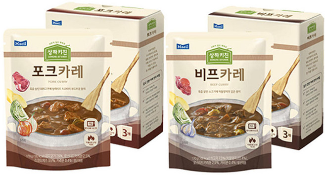 상하키친 비프카레 170g 1개 + 포크카레 170g 1개, 상하키친 비프카레 170g, 1개 + 포크카레 170g