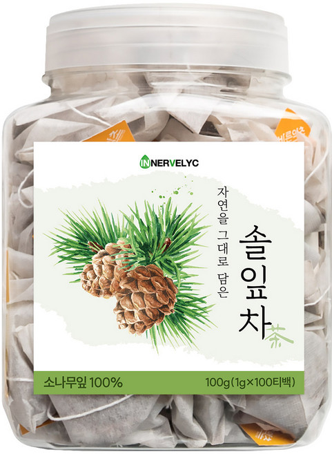 이너블릭 솔잎차 1500만 티백 판매 돌파 PLA 친환경 필터, 1개, 1g, 100개입